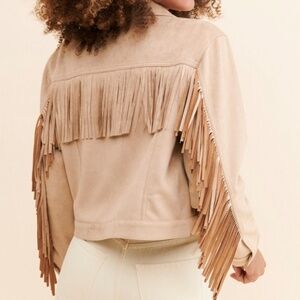 Vegan Suede Fringe Jacket by Jules Kae
